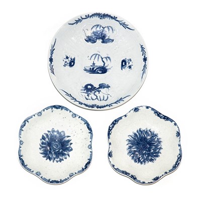 Lot 316 - Two Similar Worcester Blue and White Porcelain...