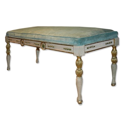 Lot 267 - Louis XVI Style Ivory Painted Bench Height 21...