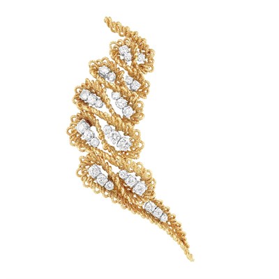 Lot 481 - Gold and Diamond Clip-Brooch, Van Cleef & Arpels