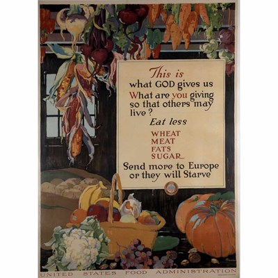 Lot 76 - John E. Sheridan FOOD IS AMMUNITION Color...