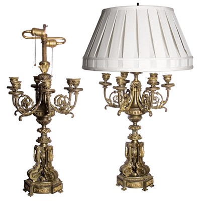 Lot 525 - Pair of Louis XVI Style Gilt-Bronze...