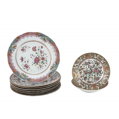Lot 423 - Group of Nine Chinese Export Porcelain Dishes...