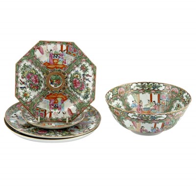 Lot 212 - Group of Canton Famille Rose Porcelain...