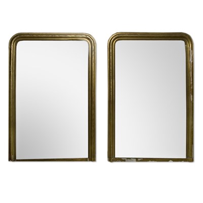 Lot 132 - Pair of Art Deco Style Gilt-Wood Mirrors...