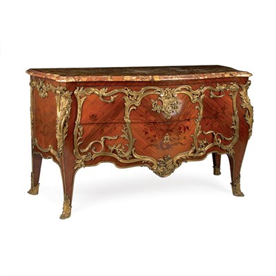 Lot 144 - Louis XV Style Gilt-Metal Mounted Marquetry...