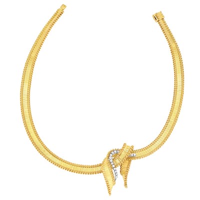 Lot 562 - Gold and Diamond Necklace