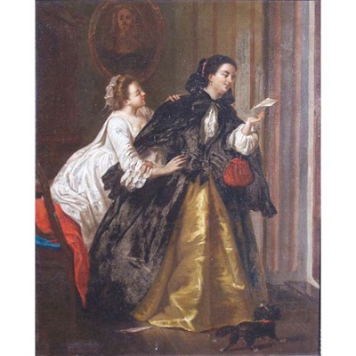 Lot 34 - Attributed to Auguste Toulmouche The Letter...