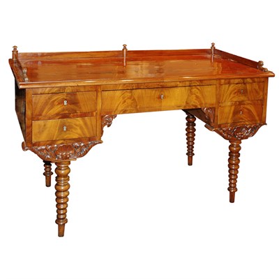 Lot 479 - Biedermeier Mahogany Desk Height 30 inches,...