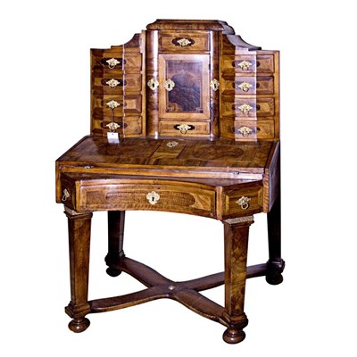 Lot 360 - German Baroque Gilt-Bronze Mounted Walnut...