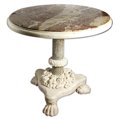 Lot 263 - Neoclassical Style Marble Side Table The...