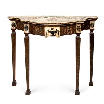 Lot 500 - George III Style Scagliola and Painted Console...