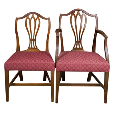 Lot 593A - Set of Eight George III Mahogany Dining Chairs...