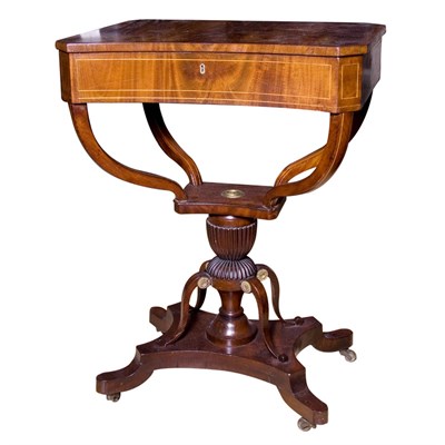 Lot 411 - Regency Mahogany Sewing Table 19th Century The...
