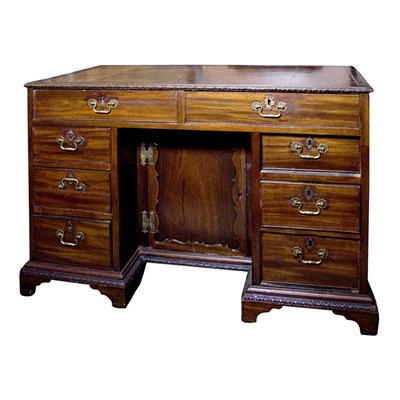Lot 448 - George III Mahogany Kneehole Desk The...