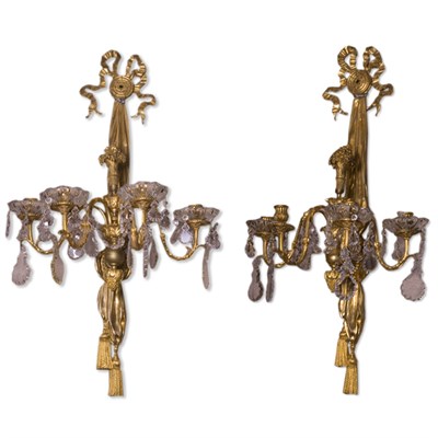 Lot 459 - Pair of Louis XVI Style Gilt-Bronze,...