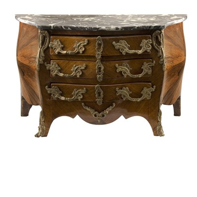 Lot 221 - Louis XV Style Metal Mounted Walnut Commode...