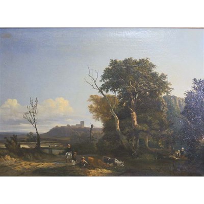 Lot 4 - Luis Cretien French, 19th Century Drovers with...