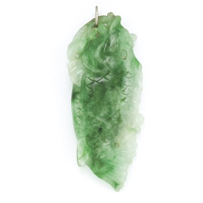 Lot 524 - Carved Jade Fish Pendant