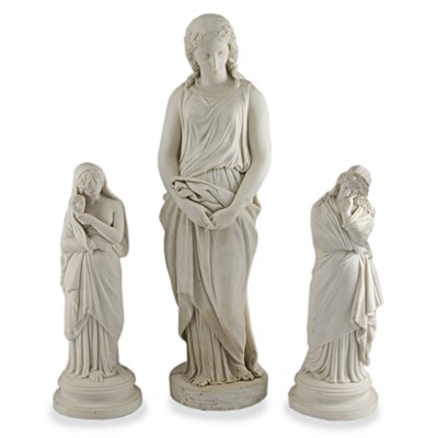 Lot 281 - Group of Parian Allegorical Figures Comprising...