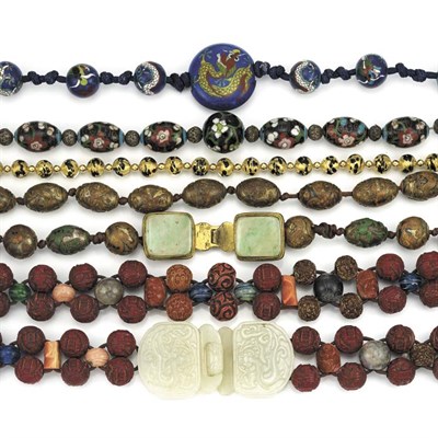 Lot 5 - Group of Assorted Chinese Bead Necklaces