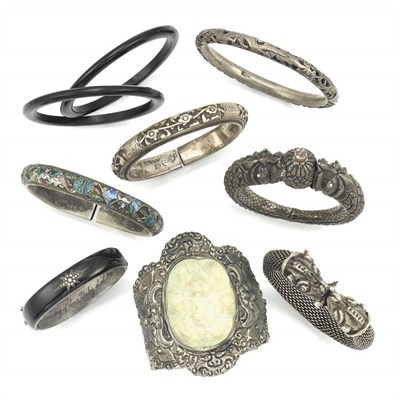 Lot 2 - Group of Assorted Metal Bangle Bracelets