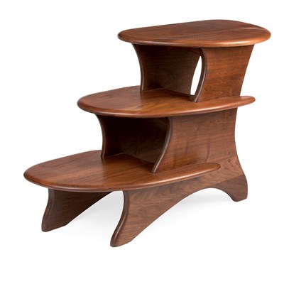 Lot 99 - Steven Spiro Walnut Tiered Table Inscribed...