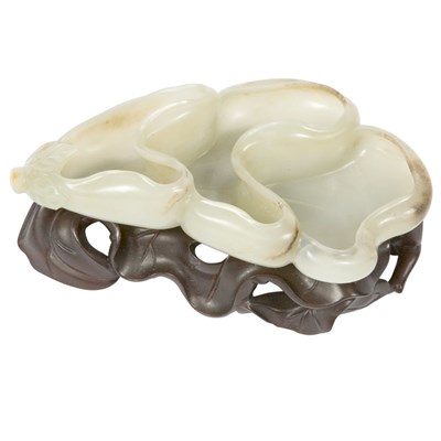 Lot 224 - Chinese Celadon Jade Brush Washer 19th Century...