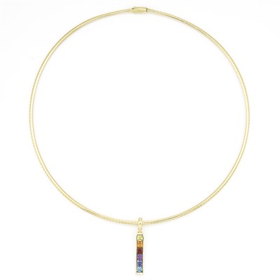 Lot 510 - Gold and Gem-Set Pendant Necklace