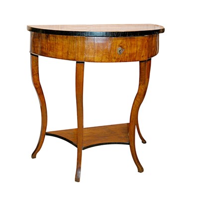 Lot 373 - Biedermeier Ebonized Wood and Mahogany Console...