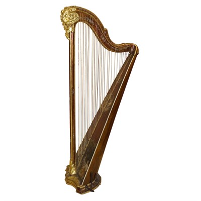 Lot 143 - Rococo Style Carved and Painted Harp Early...