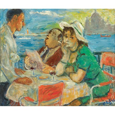 Lot 180 - Robert Philipp American, 1895-1981 Cafe at...