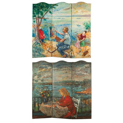 Lot 179 - Robert Philipp American, 1895-1981 Three-Panel...