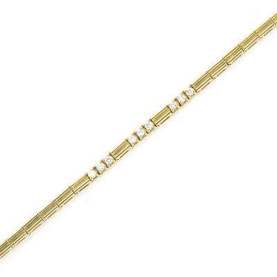 Lot 185 - Gold and Diamond Bracelet