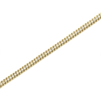 Lot 296 - Gold and Diamond Bracelet
