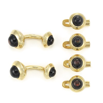 Lot 136 - Gold and Black Mother-of-Pearl Dress Set