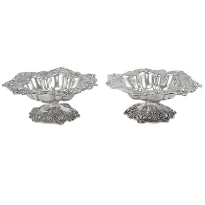 Lot 220 - Pair of American Sterling Silver Low Compotes...