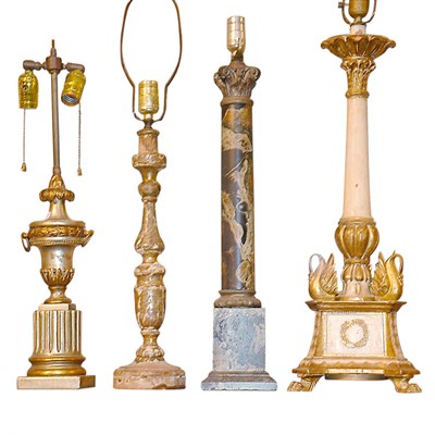 Lot 113 - Group of Four Neoclassical Style Painted Wood...