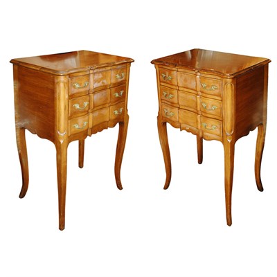 Lot 166 - Pair of Louis XV Style Mahogany Side Tables...