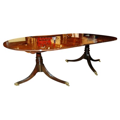 Lot 136 - Regency Style Mahogany Double-Pedestal Dining...