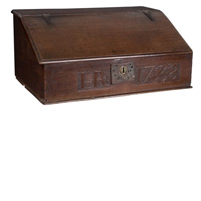 Lot 212 - George II Oak Writing Slope Circa 1740 The...