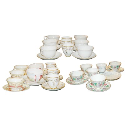 Lot 153 - Group of English Porcelain Teacups and Saucers...