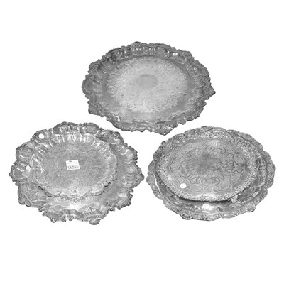 Lot 344 - Group of Five Georgian Style Silver Plated...