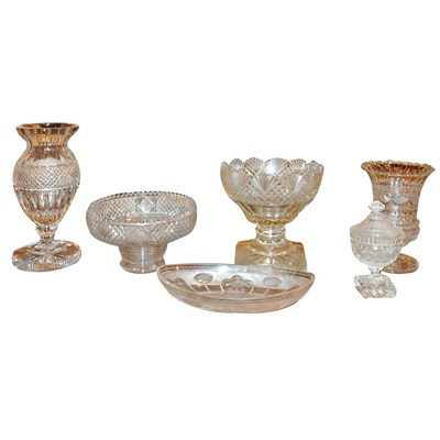 Lot 158 - Group of Six Cut Glass Table Articles...
