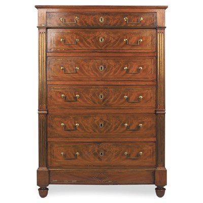 Lot 185 - Brass Inlaid Satinwood Chest of Drawers Height...