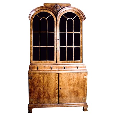 Lot 440 - George I Style Walnut Bookcase Cabinet Height...