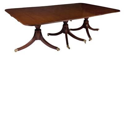 Lot 498 - George III Mahogany Triple Pedestal Dining...