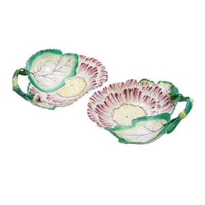 Lot 444 - Pair of Chelsea Porcelain Peony Dishes Circa...