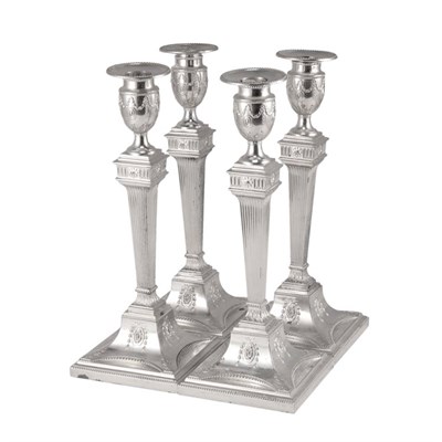 Lot 335 - Set of Four George III Style Silver Plated...