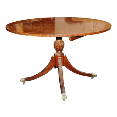 Lot 476 - Regency Style Mahogany Single Pedestal Dining...