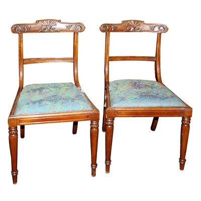 Lot 126 - Set of Six Regency Style Mahogany Dining...
